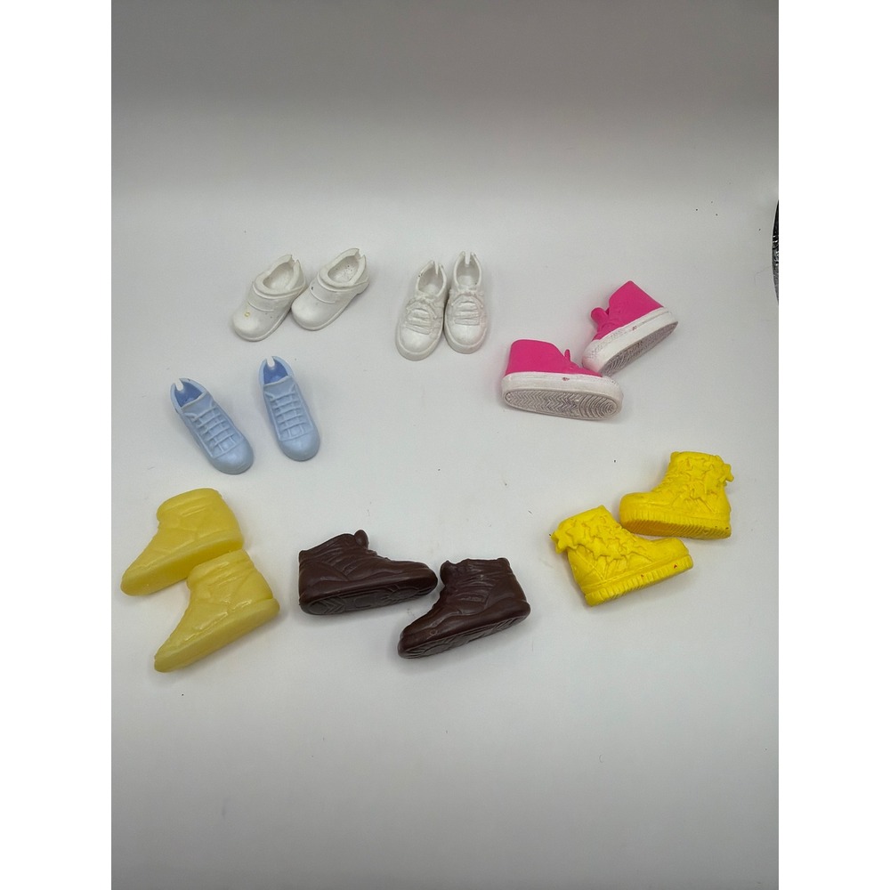 Barbie Fashion Doll Shoes Multi Color Sneaker Boot Lot 7 Pairs Assortment‎